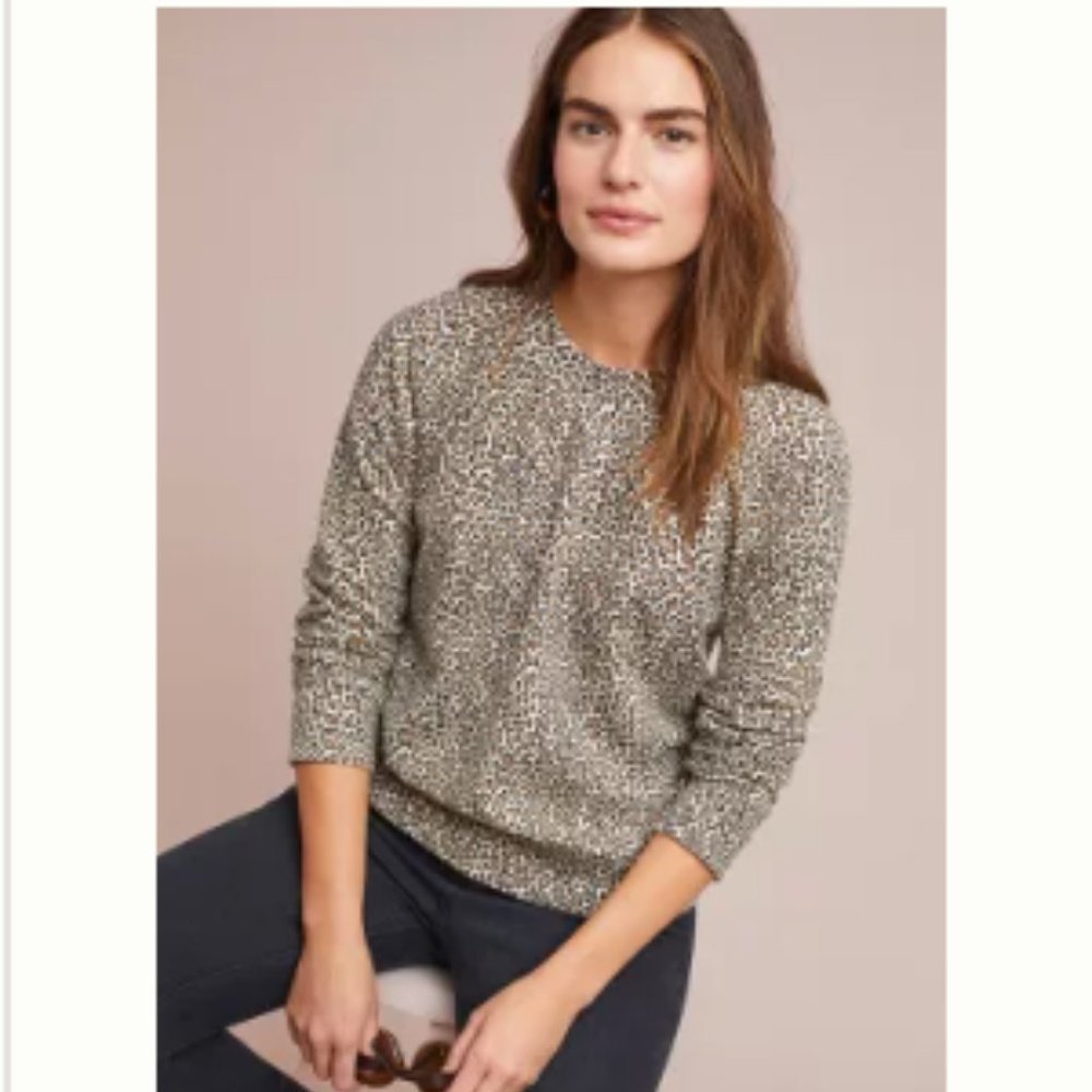 Anthropologie Leopard Print Sweatshirt